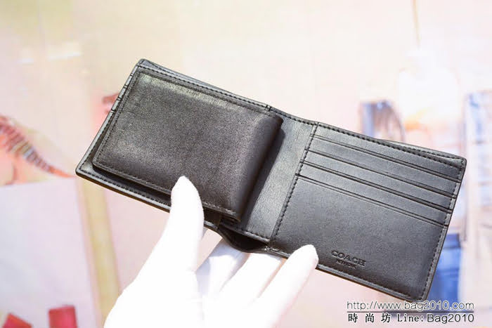 COACH蔻馳 原廠原單錢包 男款對折錢夾 75003  Chz1432